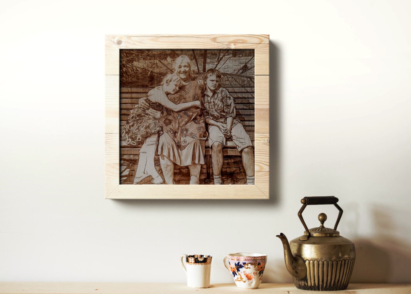 gift wood present